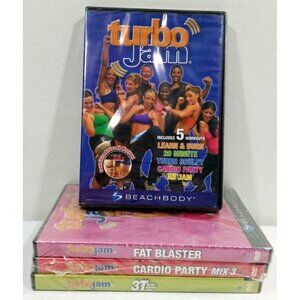 Chalene Johnson's TurboJam Workout DVDs All Sealed 8 Workouts on 4 DVDs